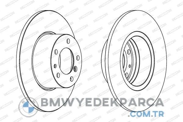 Bmw 5 Serisi E34 Kasa Ön Fren Diski Düz Tip 302 mm Çap 1991-1995 FERODO