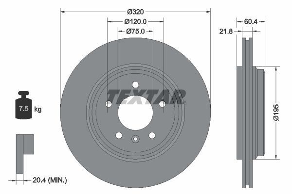 Bmw 3 Serisi E46 330i/d Arka Fren Diski 320 mm Çap 1999-2005 TEXTAR